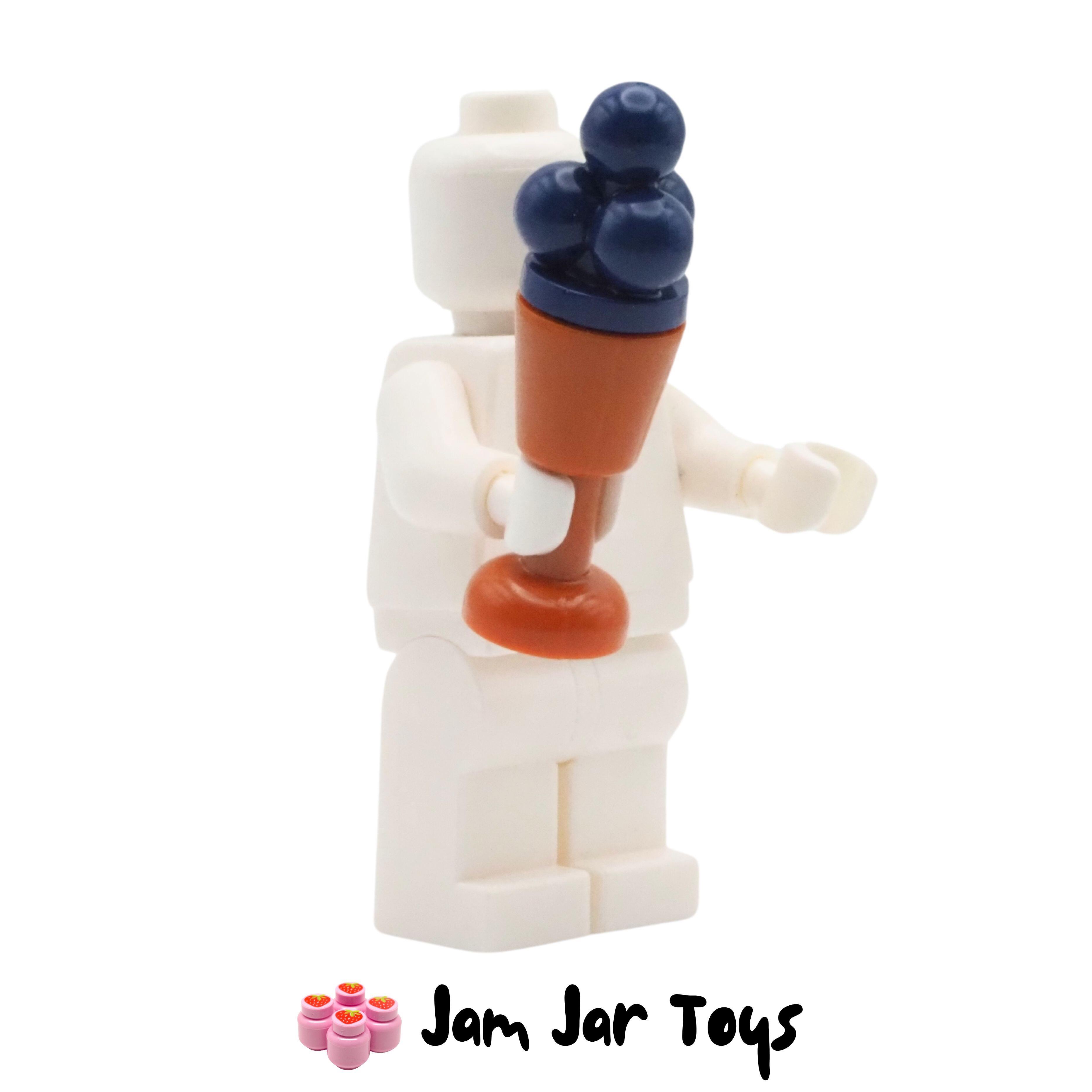 LEGO Dark Orange Goblet With Blueberry Ice Cream.