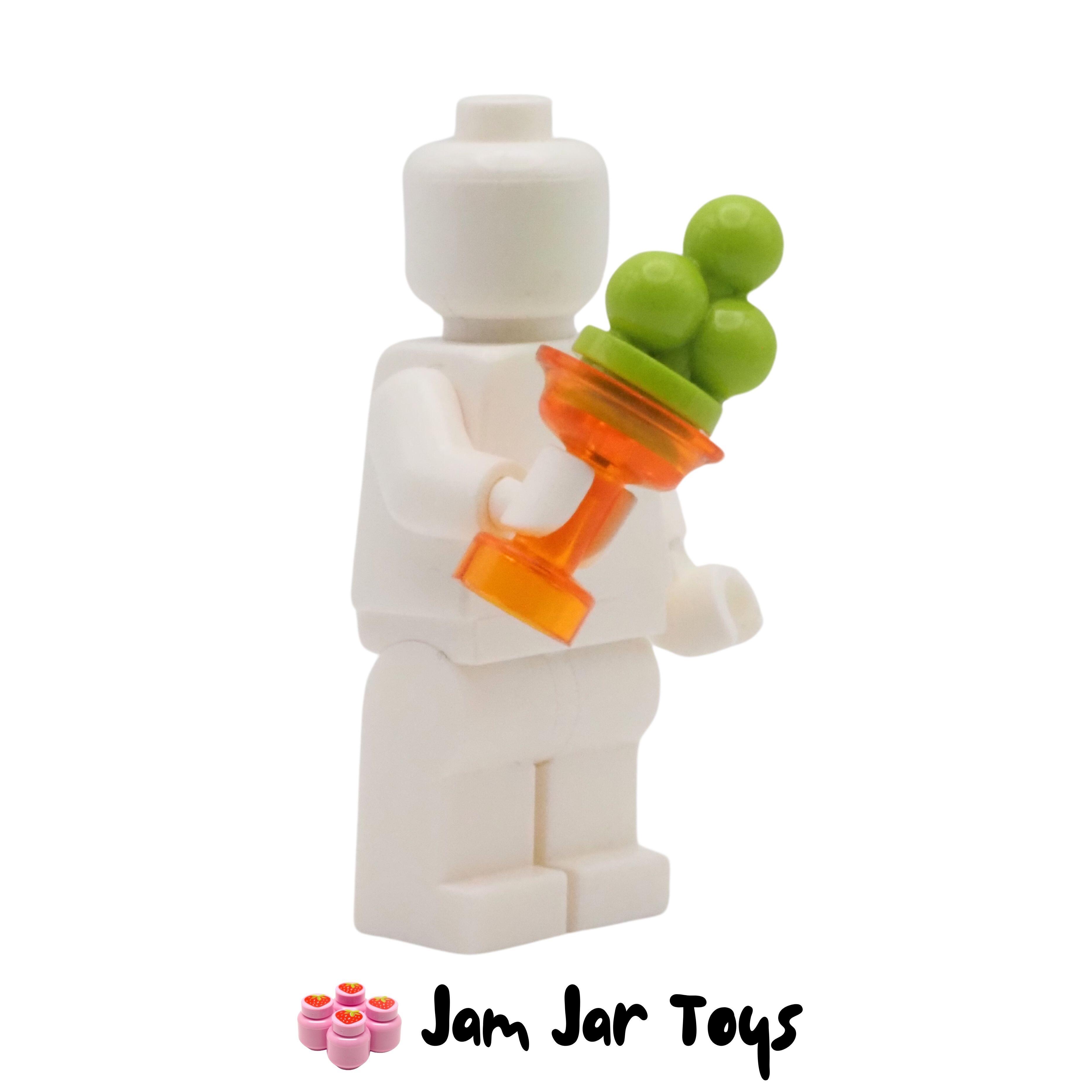 LEGO Trans Orange Sundae Dish With Green / Lime Ice Cream.