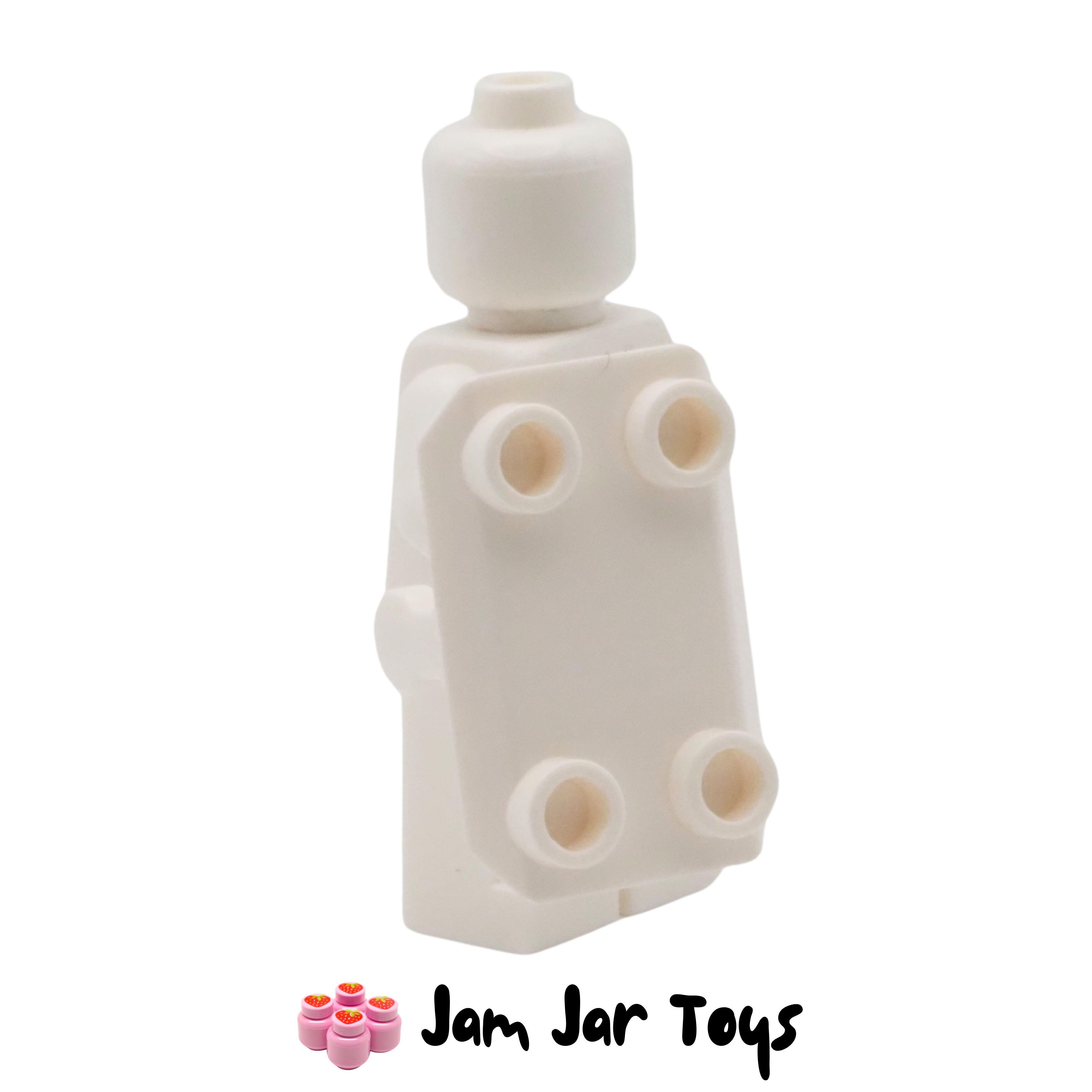 LEGO White Rectangular Shield, Handle, 4 Studs