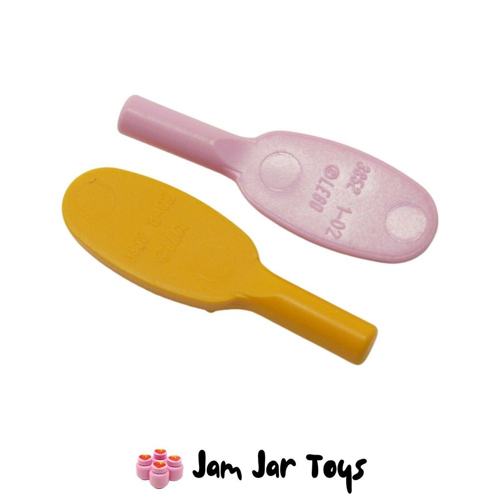 LEGO Hairbrushes Bright Pink and Bright Orange 2 of Each