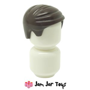 LEGO® Minifigure Hair Dark Brown Smooth Combed Sideways (H106)