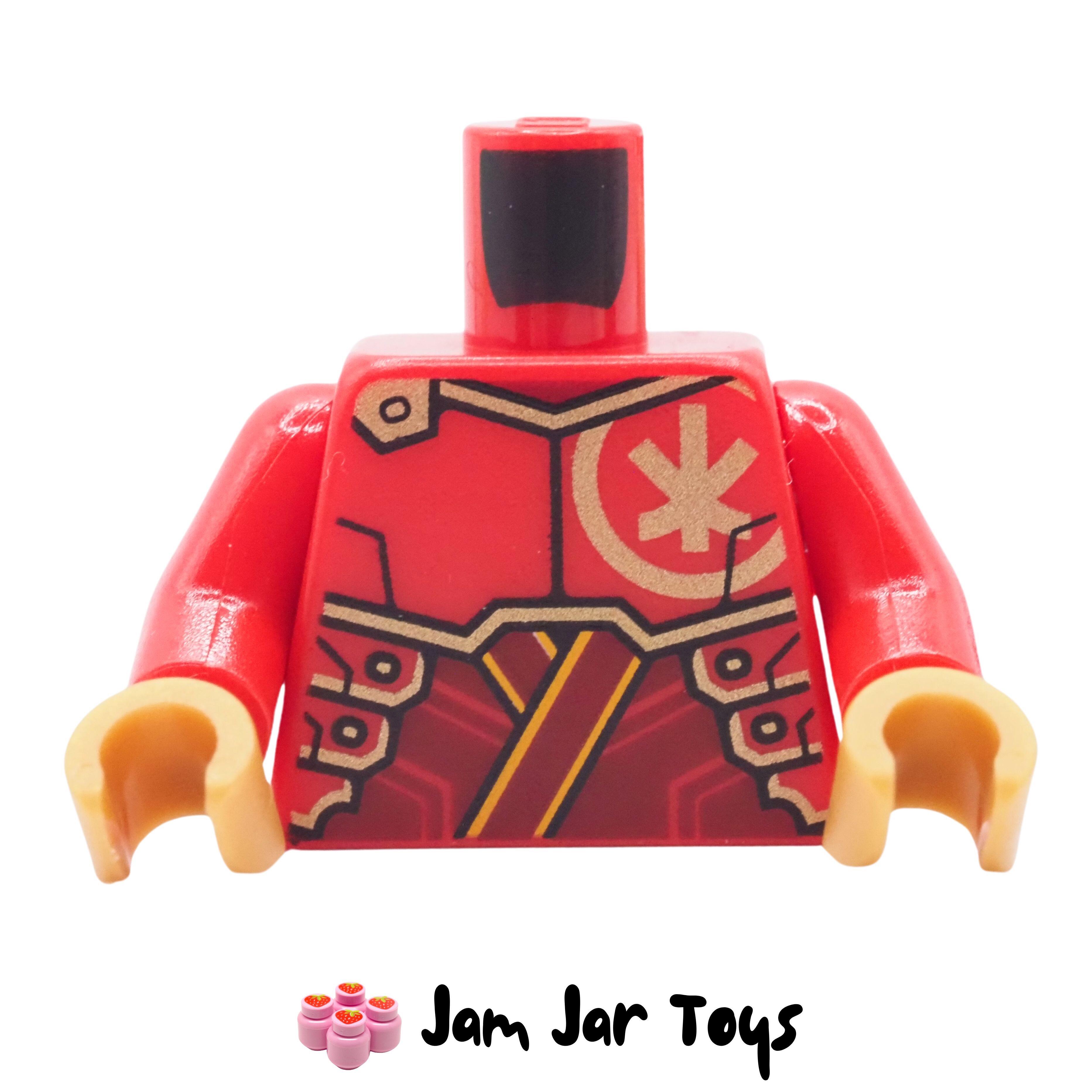 LEGO Red Tunic Torso, Gold Symbol and Armour, Kai logo on back. TO222