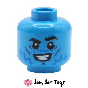 LEGO Dark Azure Logan Head, Smile