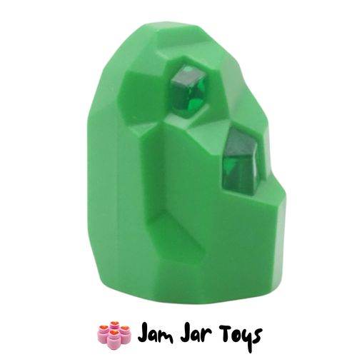 LEGO Geode / Rock, Green Trans-Green Crystal Rear View