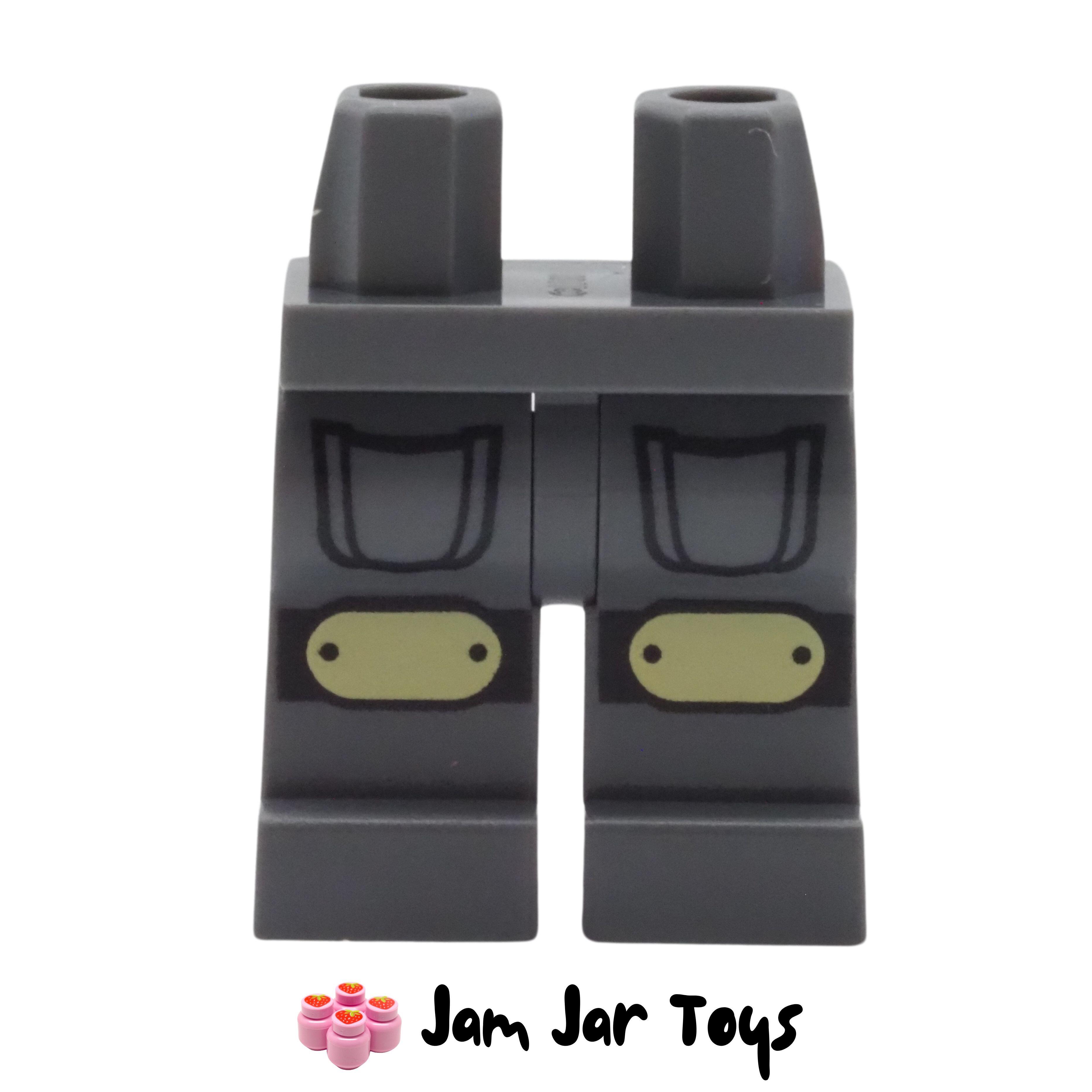 LEGO Dark Bluish Grey Legs, Yellowish Green Knee Caps, Pockets.