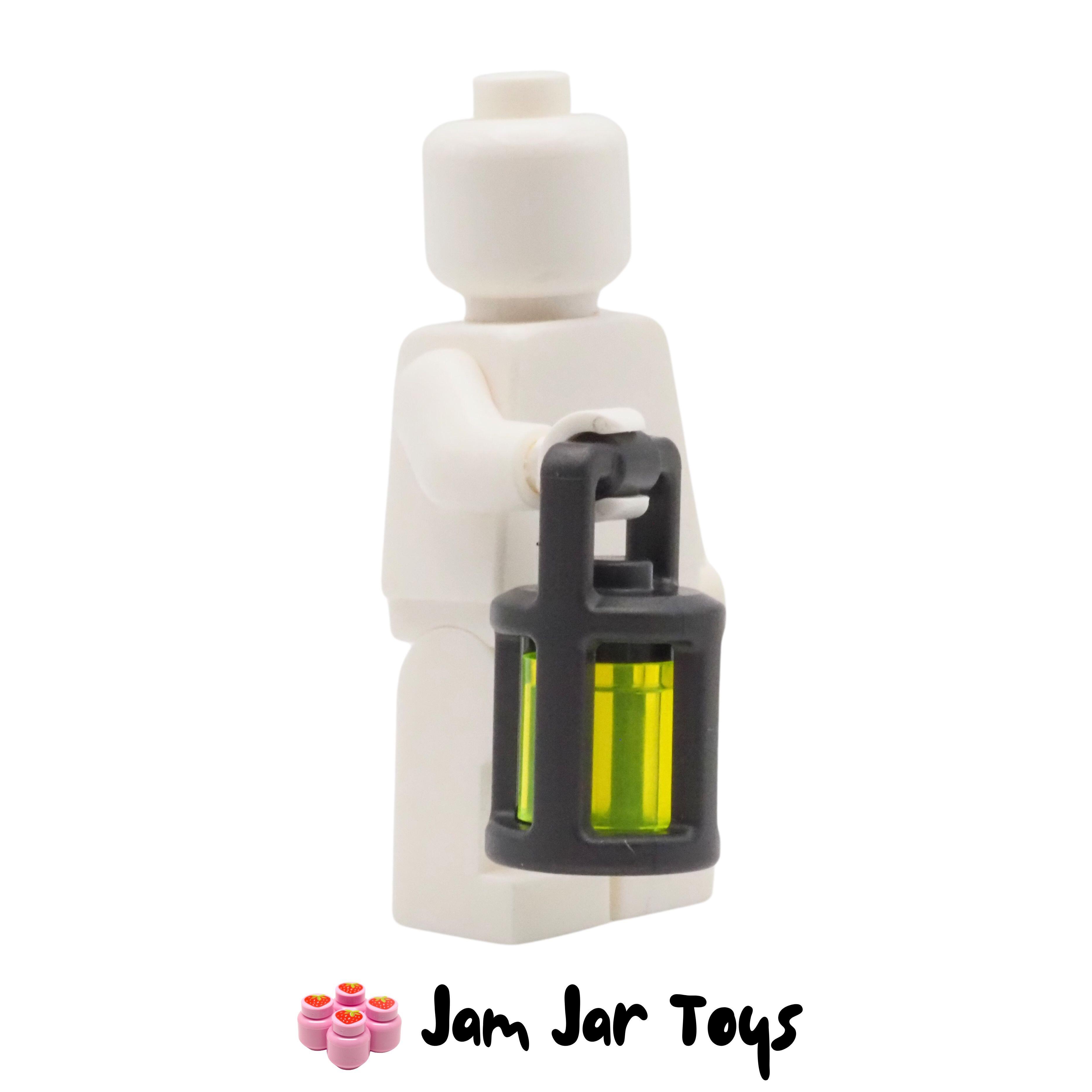 LEGO Pearl Titanium Lantern - Trans Neon Green Lens.