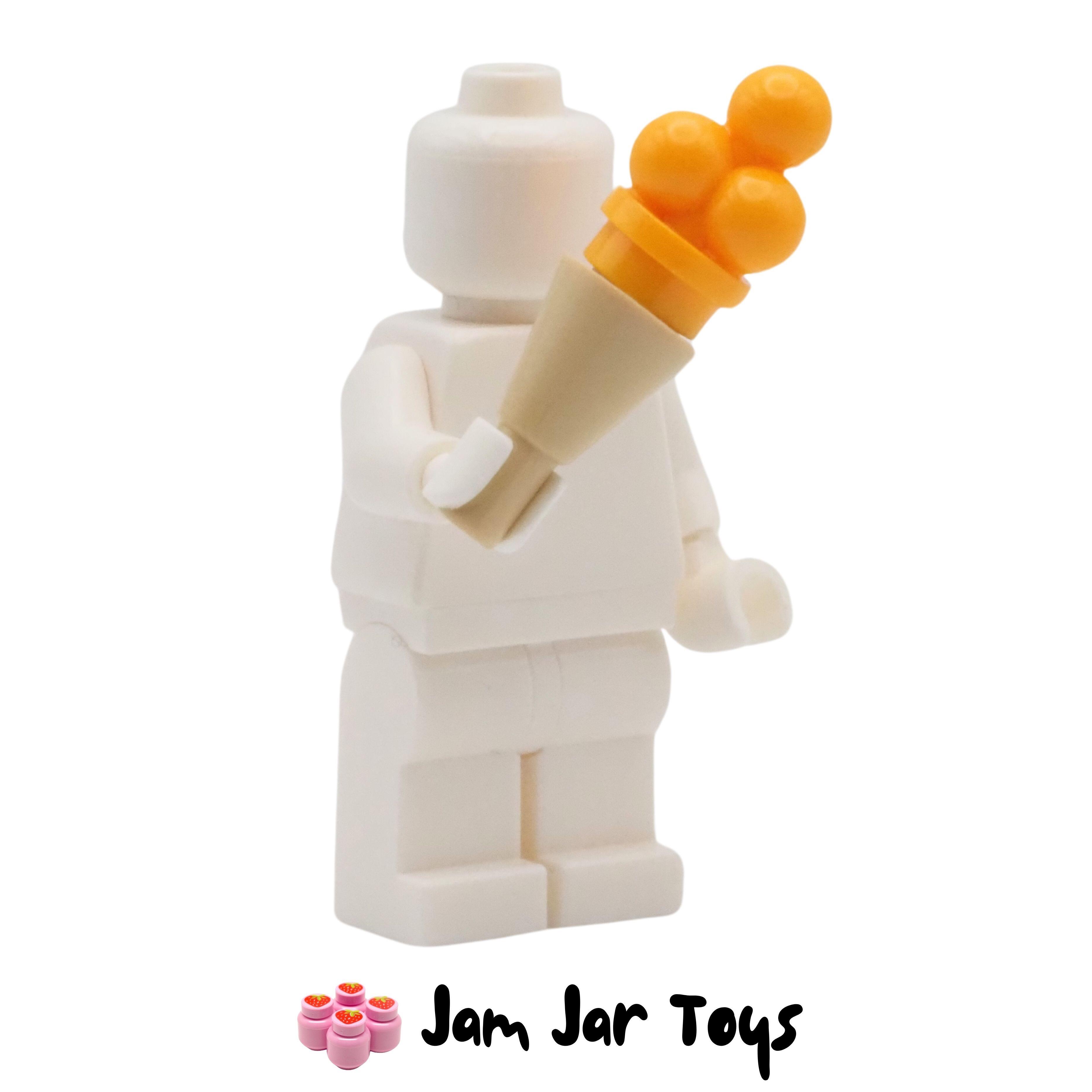 LEGO Tan Cone with Orange Ice Cream.