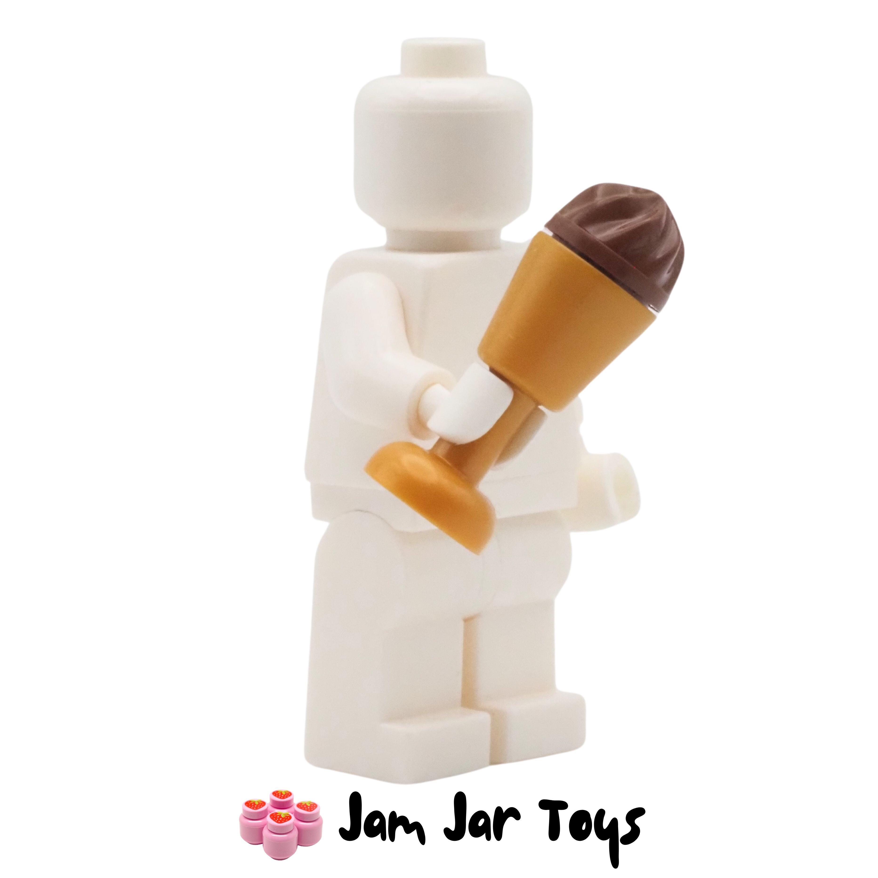 LEGO Pearl Gold Goblet With Chocolate Ice Cream.