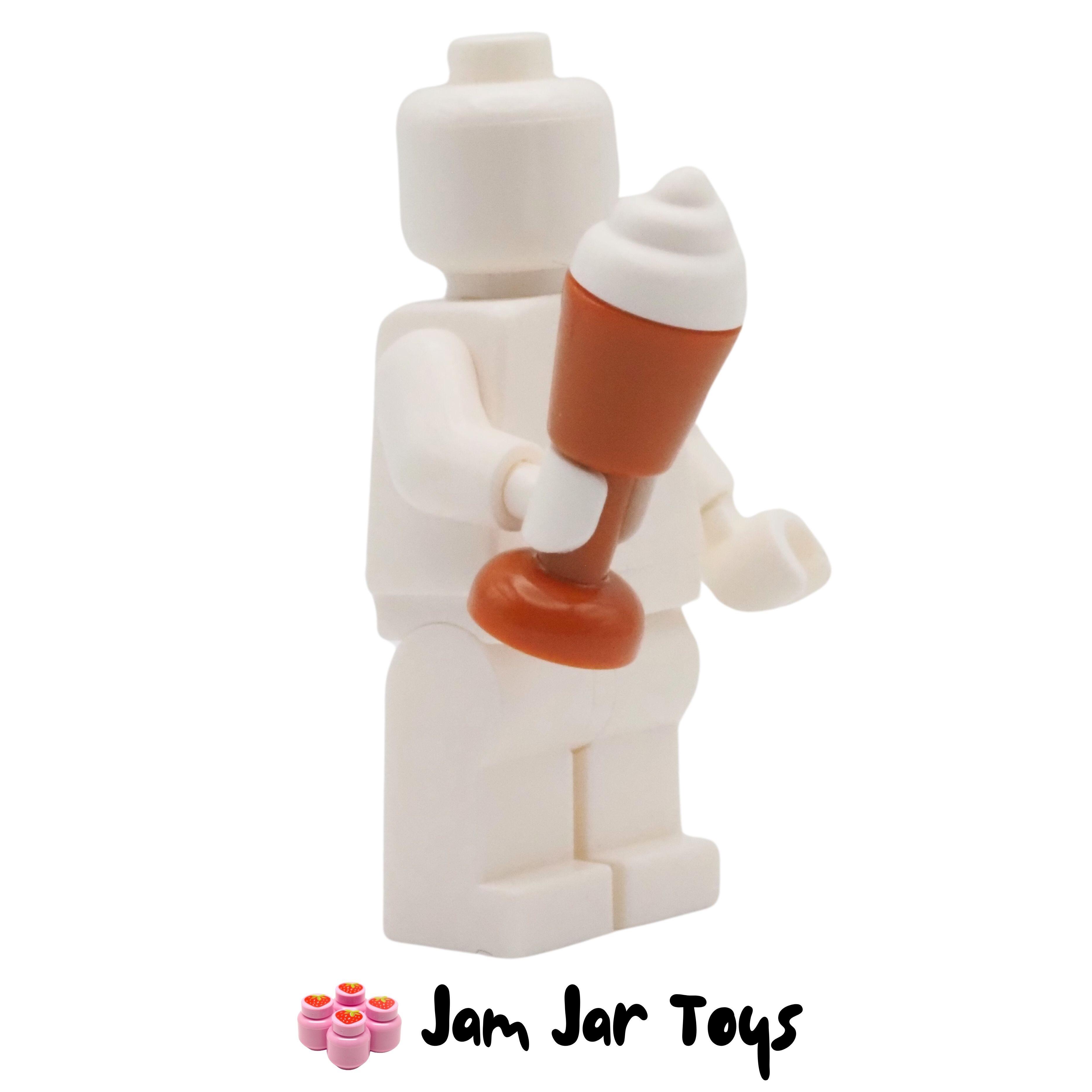 LEGO Dark Orange Goblet With White / Vanilla Swirly Ice Cream