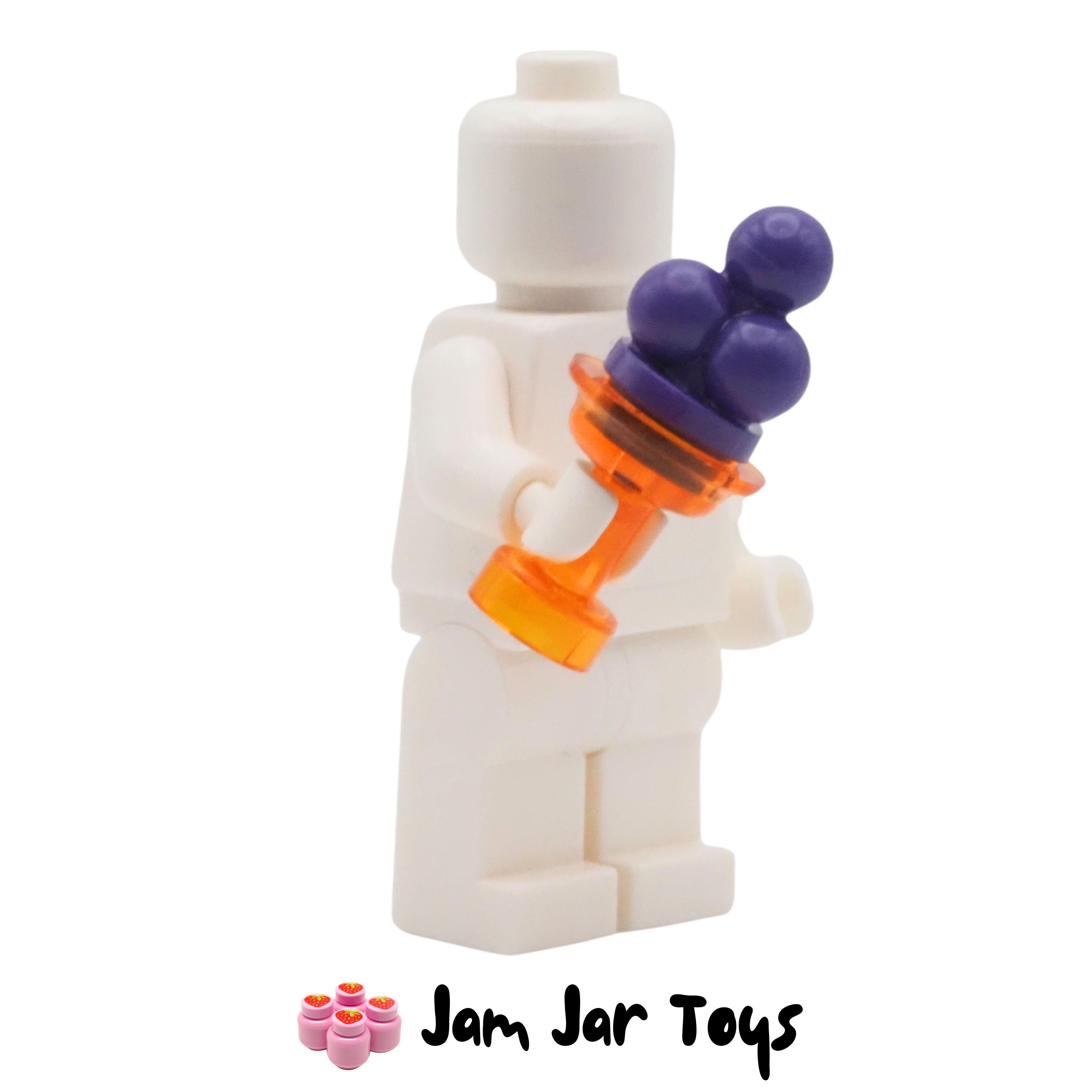 LEGO Trans Orange Sundae Dish With Dark Purple / Grape Ice Cream