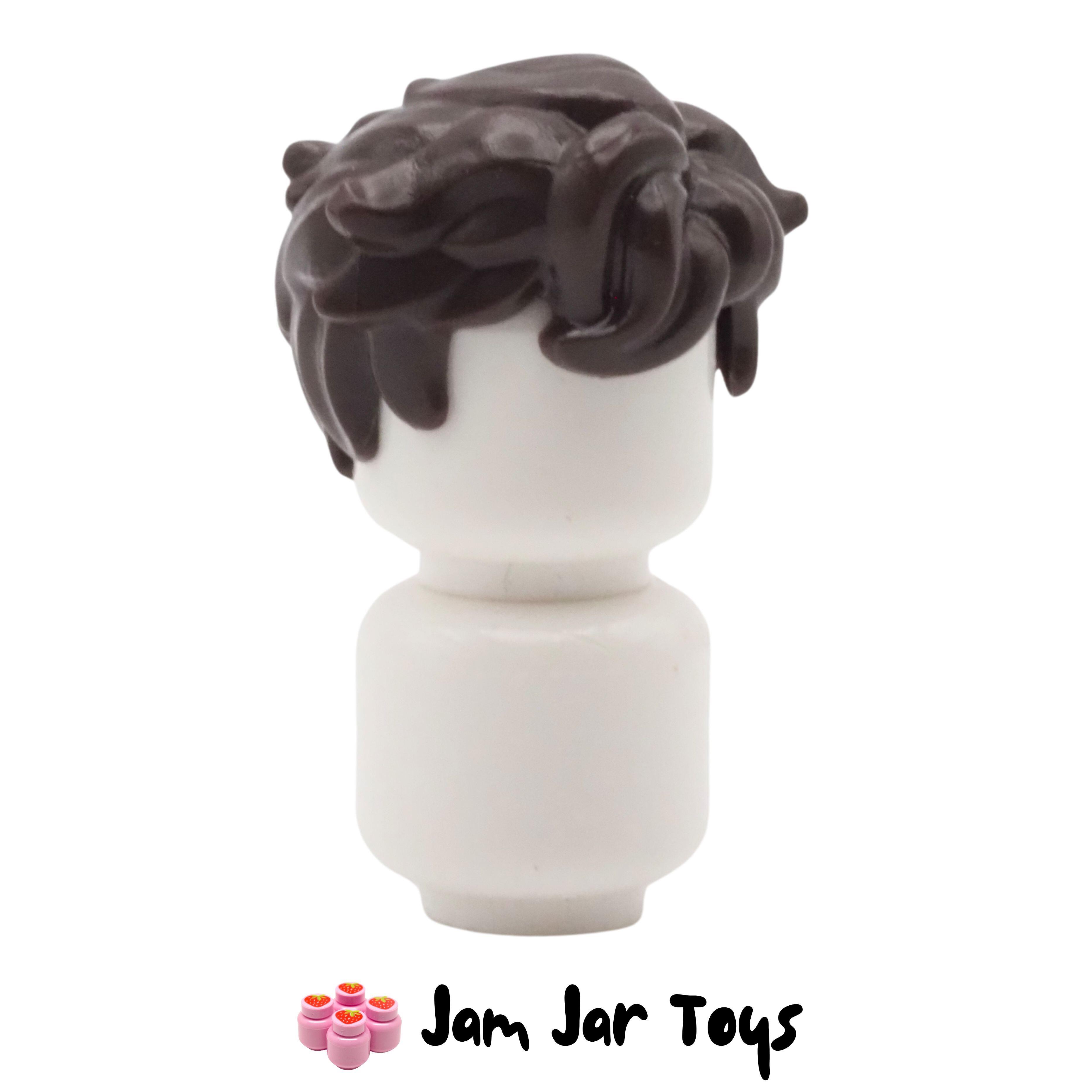 LEGO Dark Brown Tousled Hair, Sticking Out on Both Sides