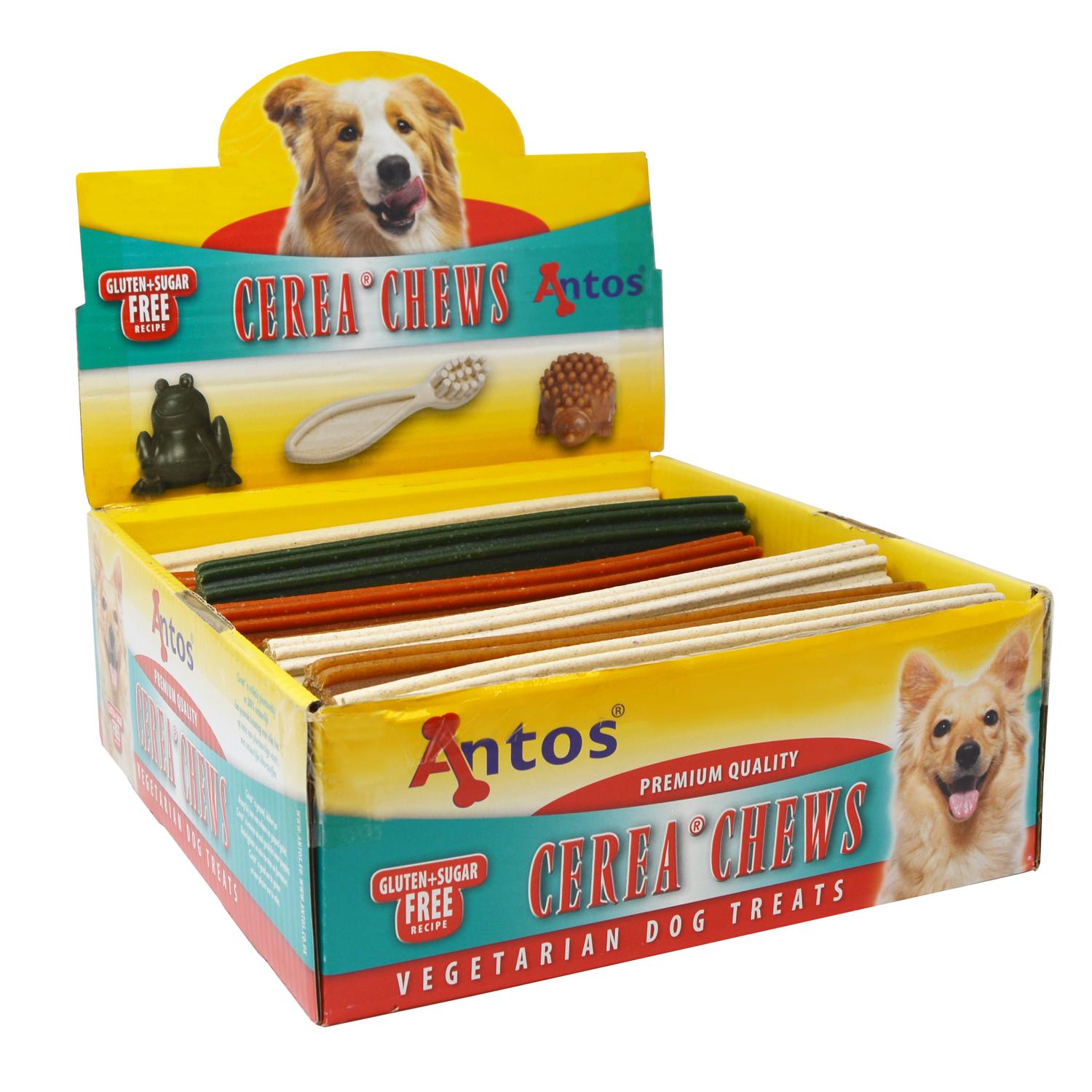 A Bulk box Of Cerea Large Dental Vegan Dog Chews