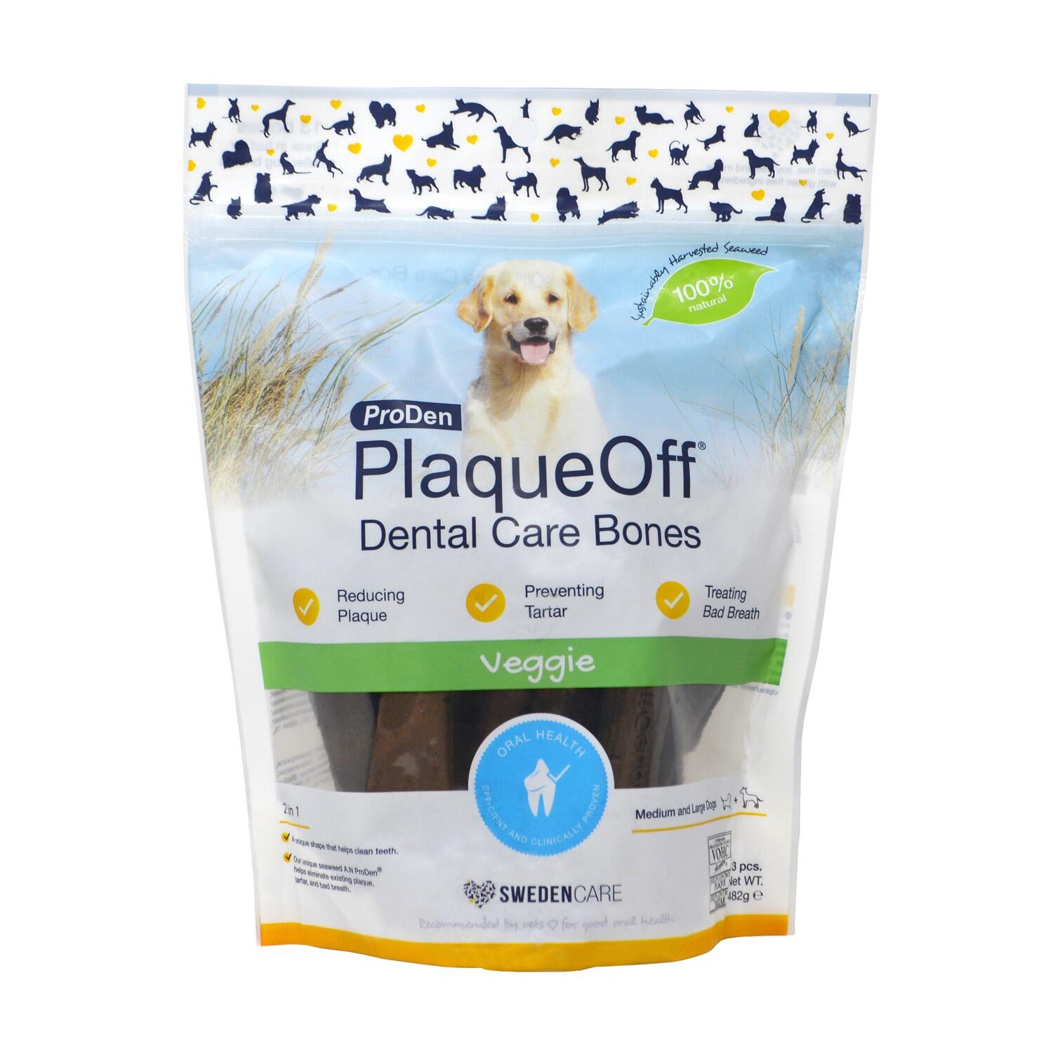 Front of a pack of ProDen PlaqueOff  Grain Free Dental Chews for Dogs