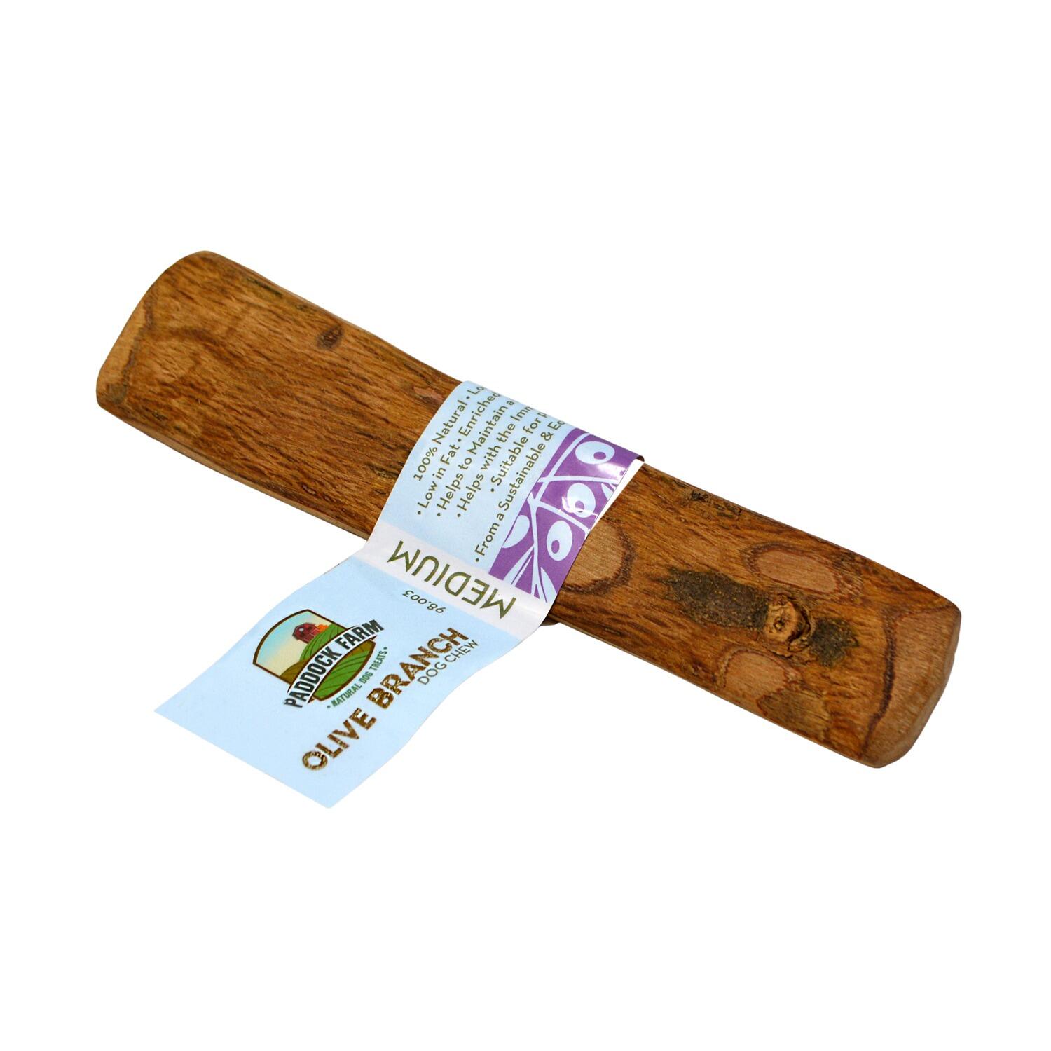Natural Olive Wood Chew for Dogs from Paddock Farm