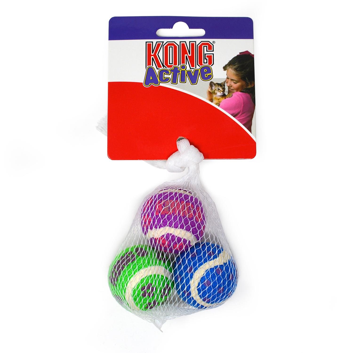 Front of a Kong Cat Tennis Balls with Bells (pack of three)