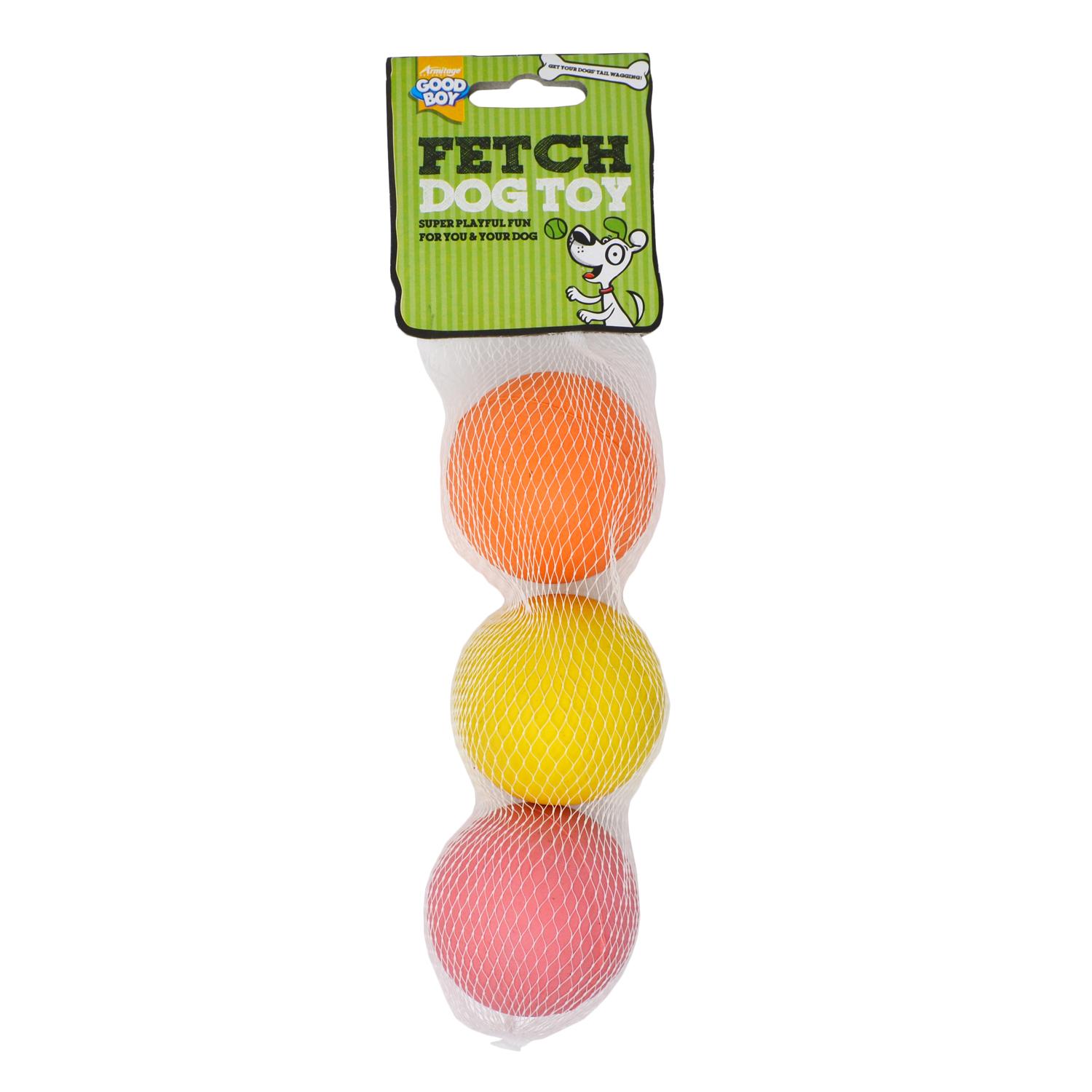 Pack of Three Sponge Ball Toys For Dogs