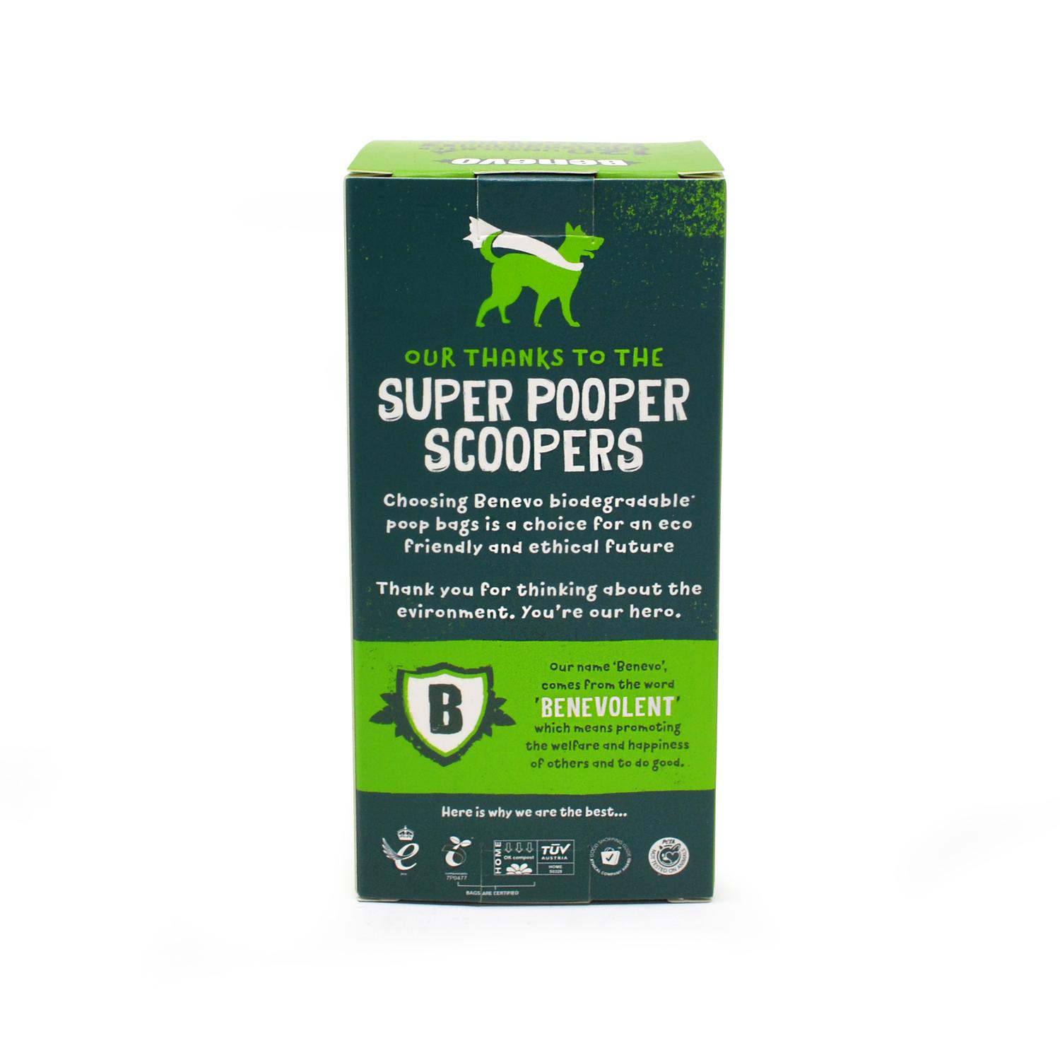 SUPERBIO Compostable Dog Poop Bags, 180 Counts, 12 Rolls