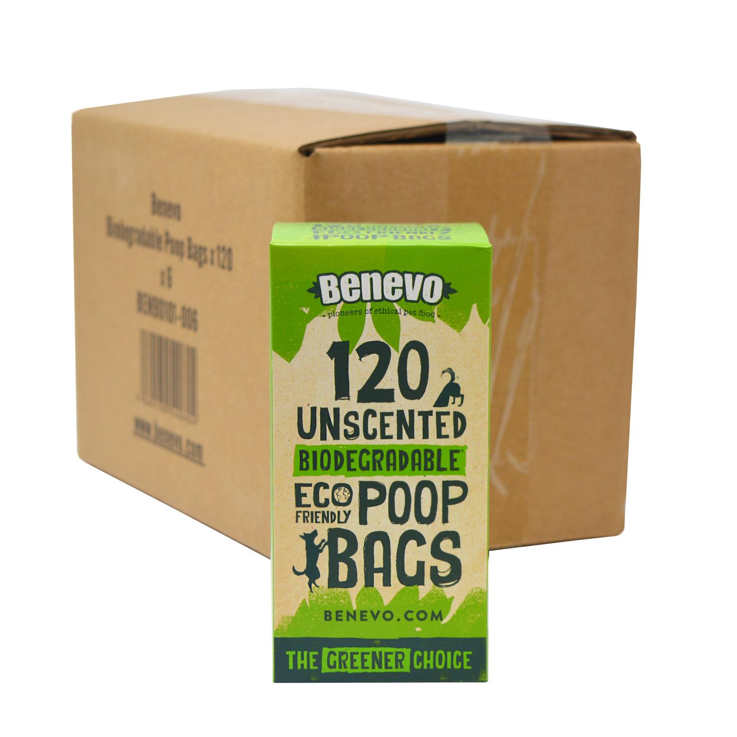 a bulk case of Benevo Biodegradable Compostable Dog Poop Bags