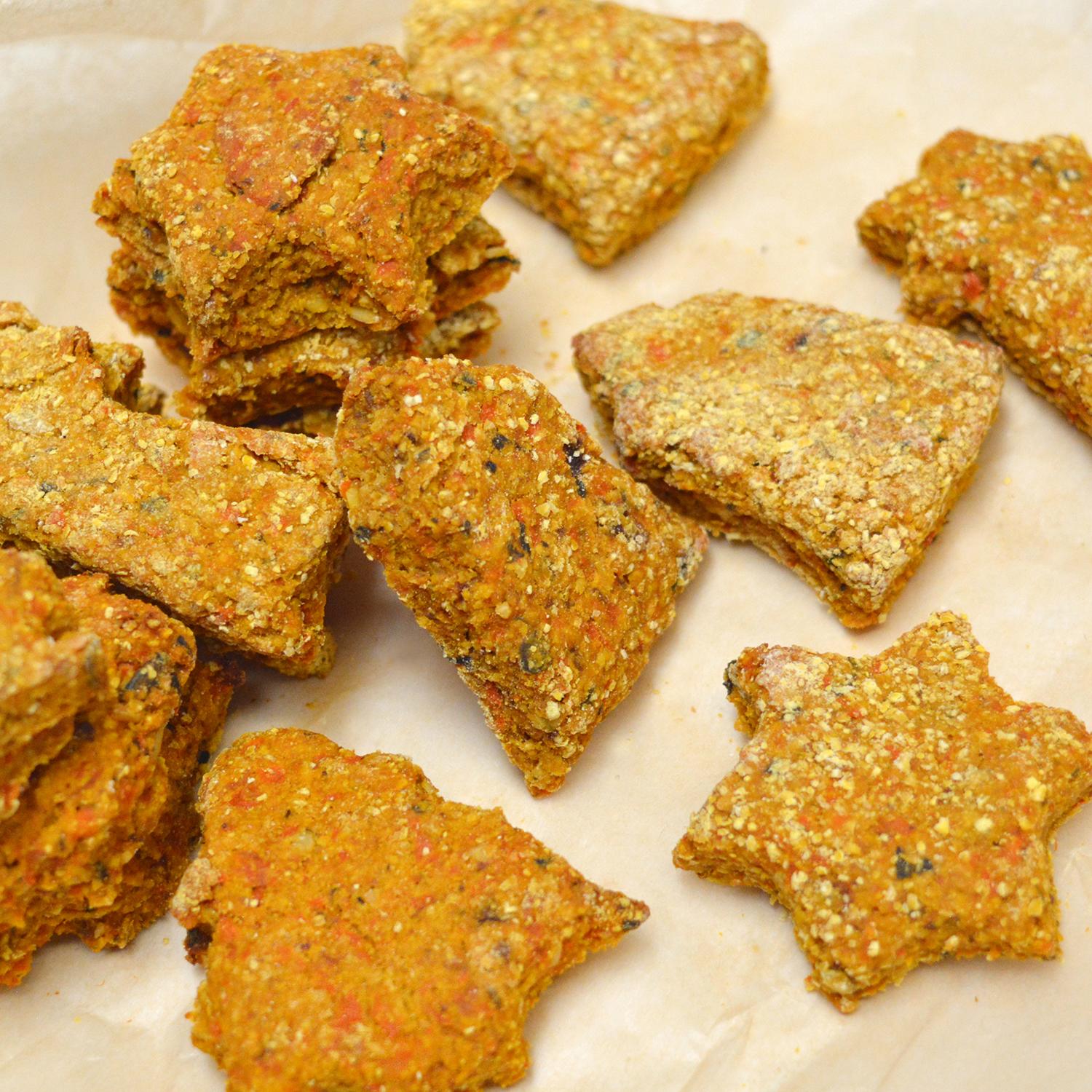 An array Plant-based Christmas Vegan Dog Biscuits