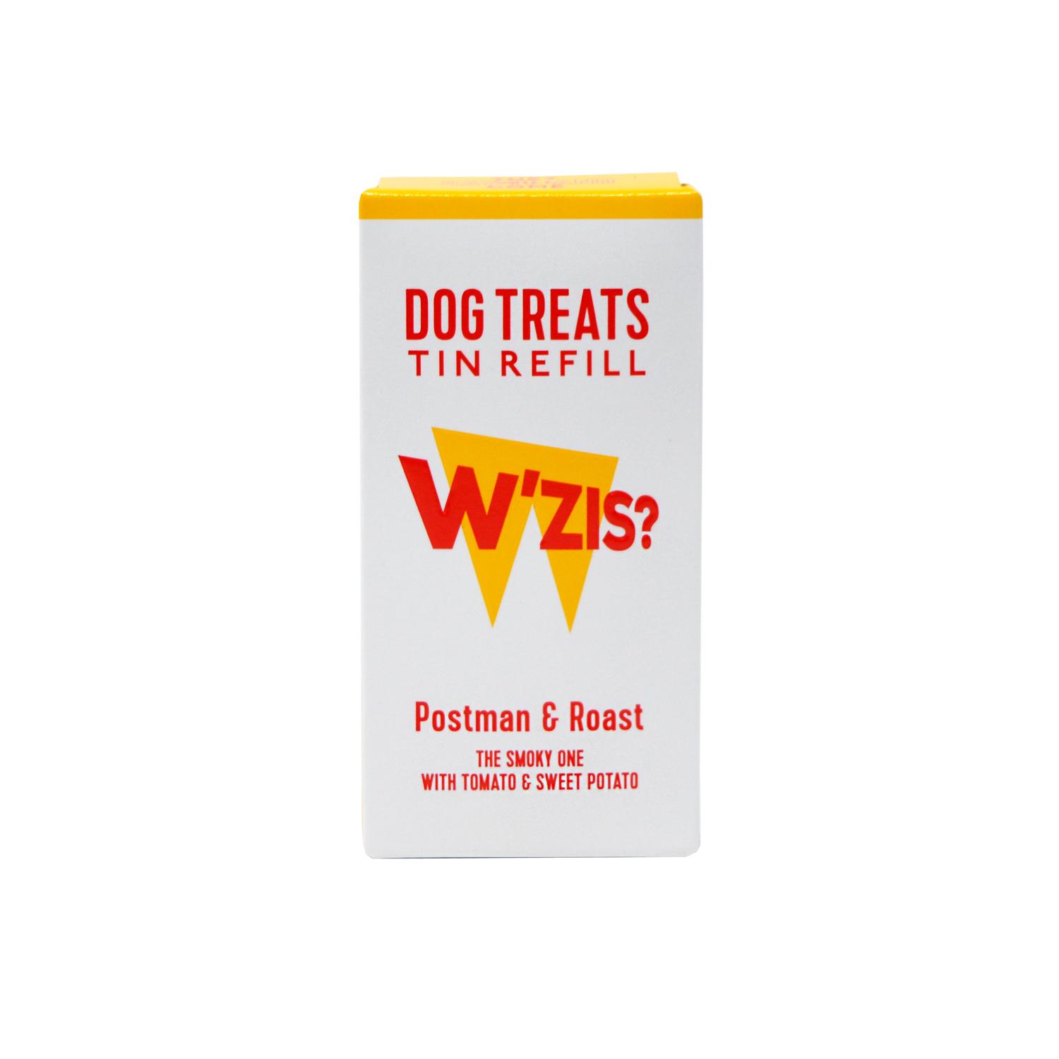 Front of a refill pack of W'ZIS  vegan dog chews