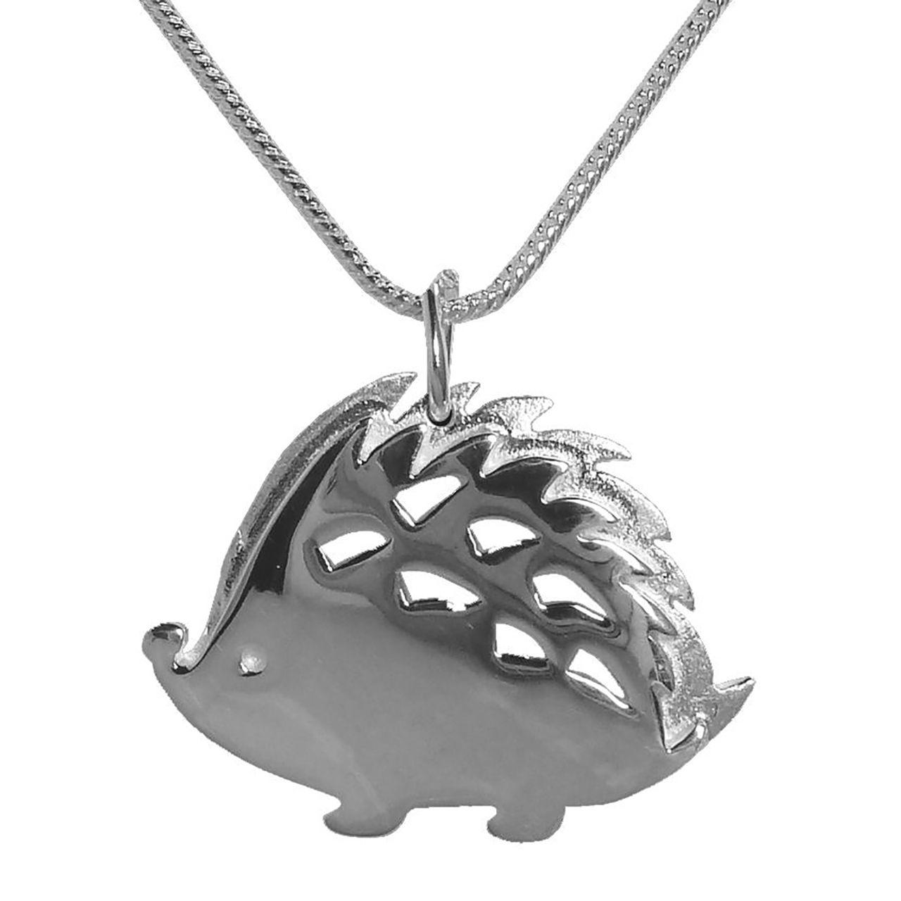 Silver Plated Hedgehog Necklace