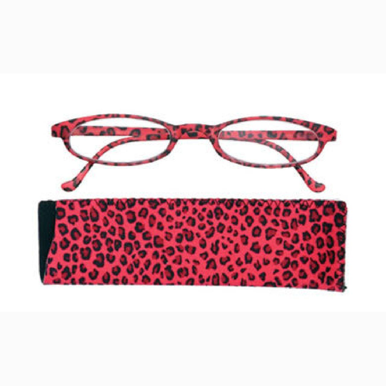 Reading Glasses Red Cheetah