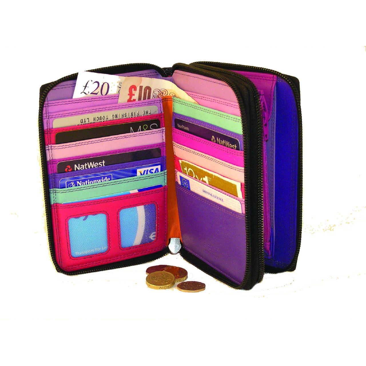 Two Compartment Multicolour Wallet
