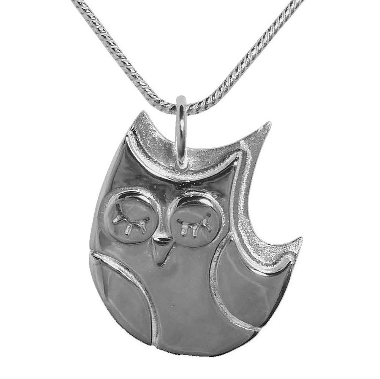 Silver Plated Owl Necklace
