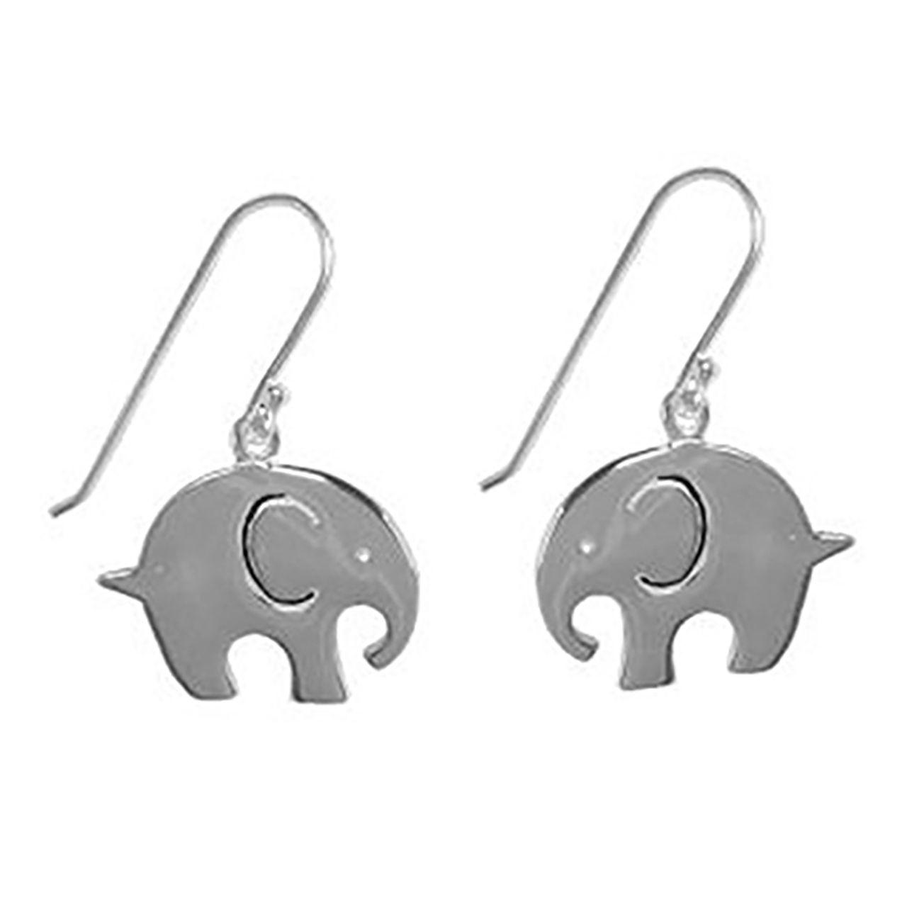Silver Plated Elephant Earrings