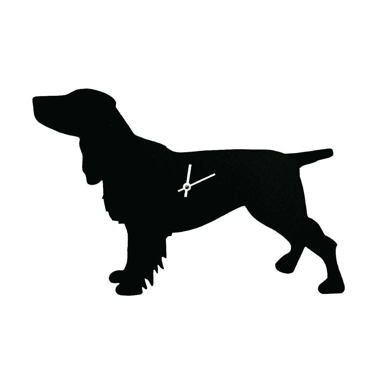 A Spaniel  Profile Clock with a Waggy Tail