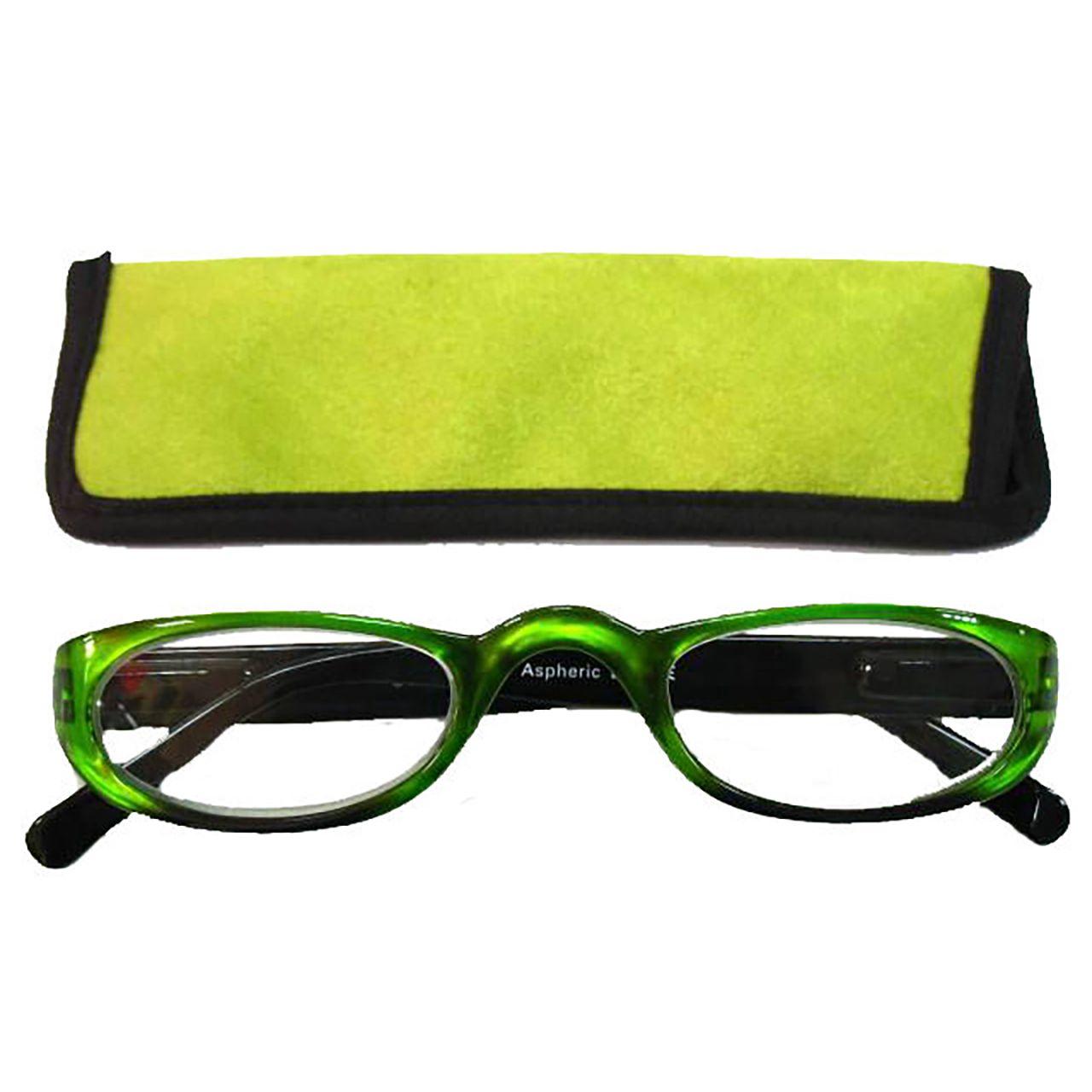 Two tone Reading Glasses In Black and  Lime