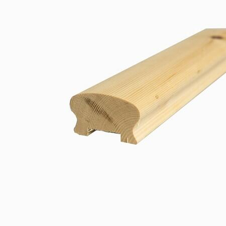 Hand Rail Crown Profile Pine Softwood with 41mm Groove - MSS Timber
