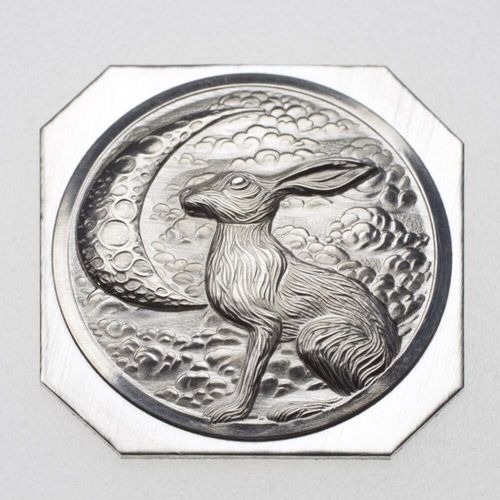 Gemina Large Hare Under Moon Impression