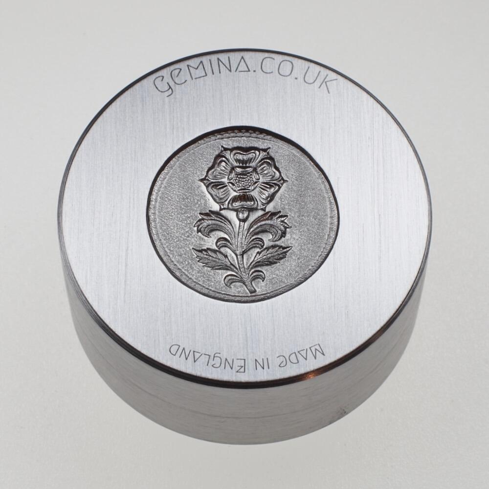 Gemina Rose with Leaves Impression Die