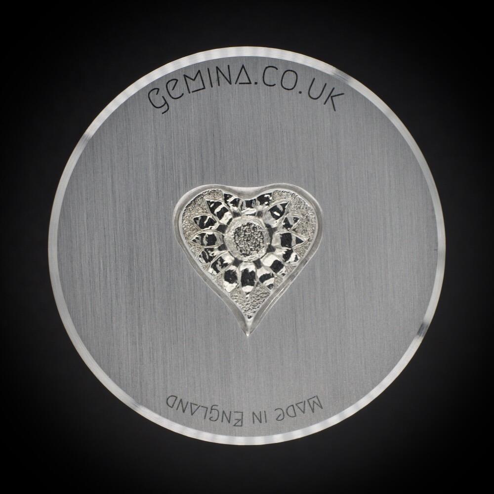 109 - Gemina Hand-Engraved Flower Heart Impression Die