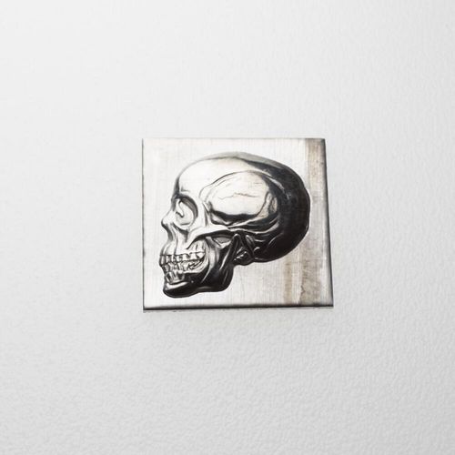 275 - Gemina Left Facing Skull Shot Plate Impression