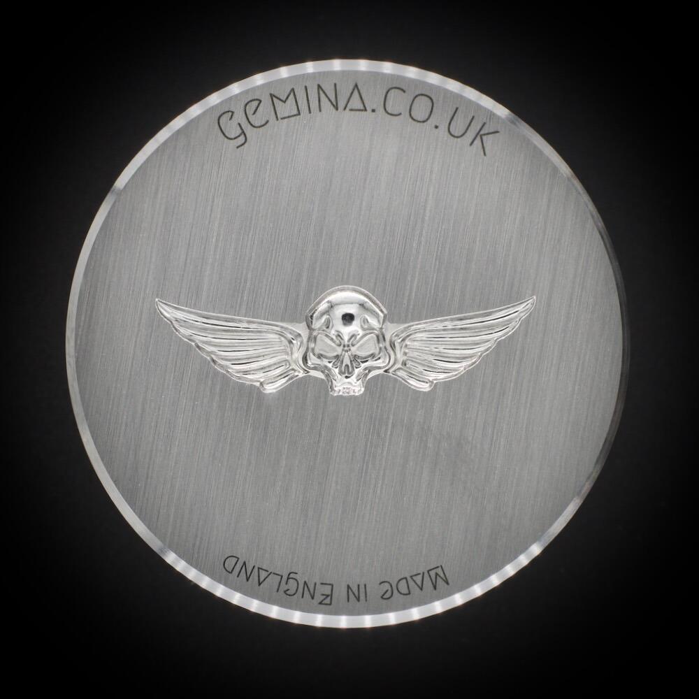 217 - Gemina Large Winged Skull Impression Die