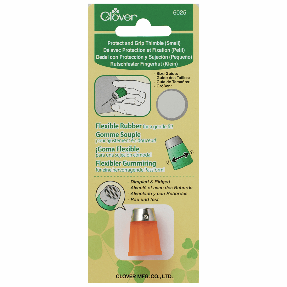 Clover Natural Fit Leather Thimble, sewing quilting patchwork Pick size:  S/ML