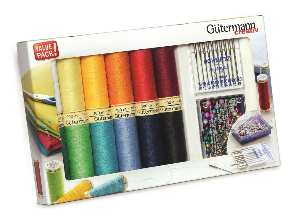 Gutermann 734578 | Assorted Polyester Sew-All Sewing Thread Gift Pack 100m  x 11