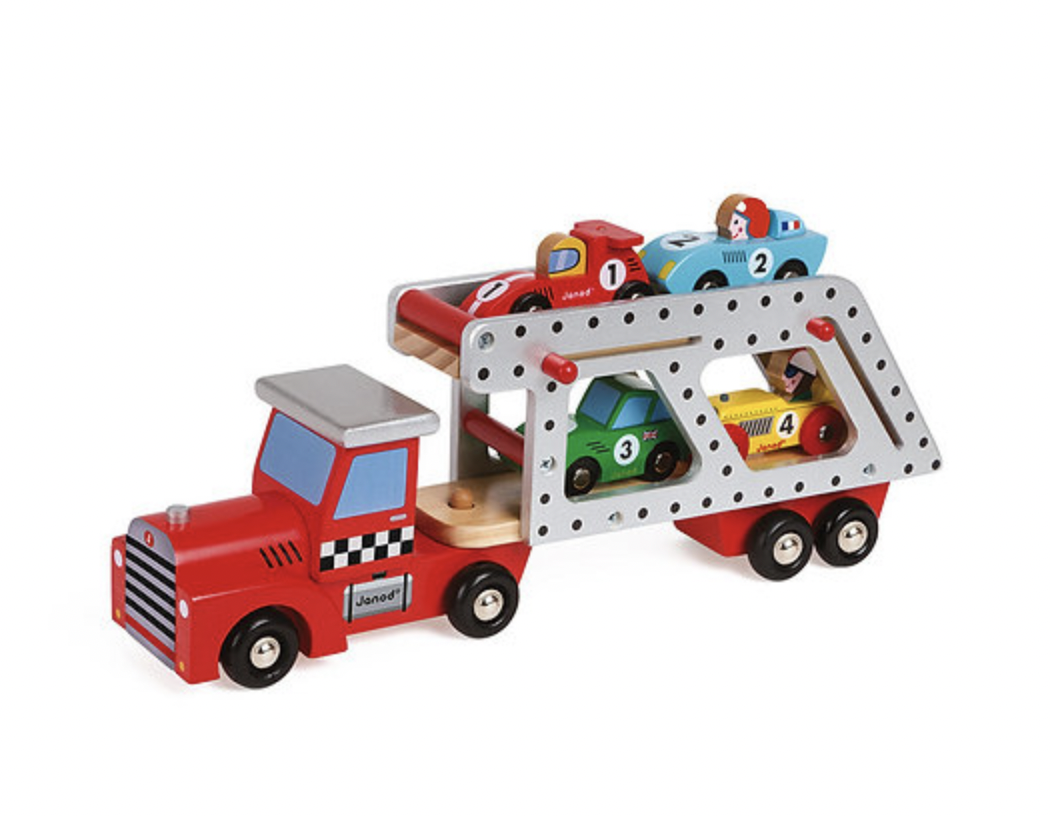 STORY 4 CARS TRANSPORTER LORRY (WOOD)