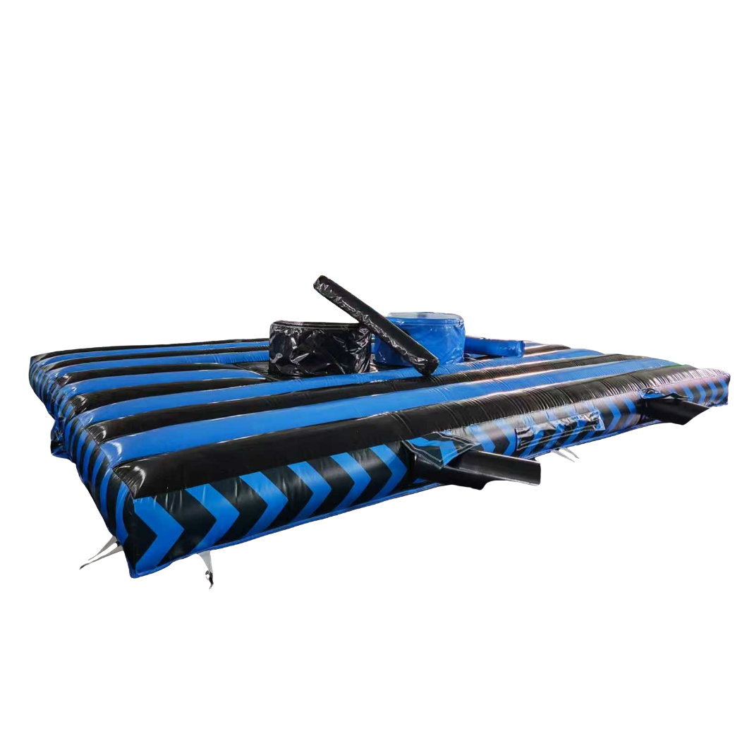 Inflatable Dual Game 17ft x 20ft Gladiator Duel Inflatable Game Blue & Black