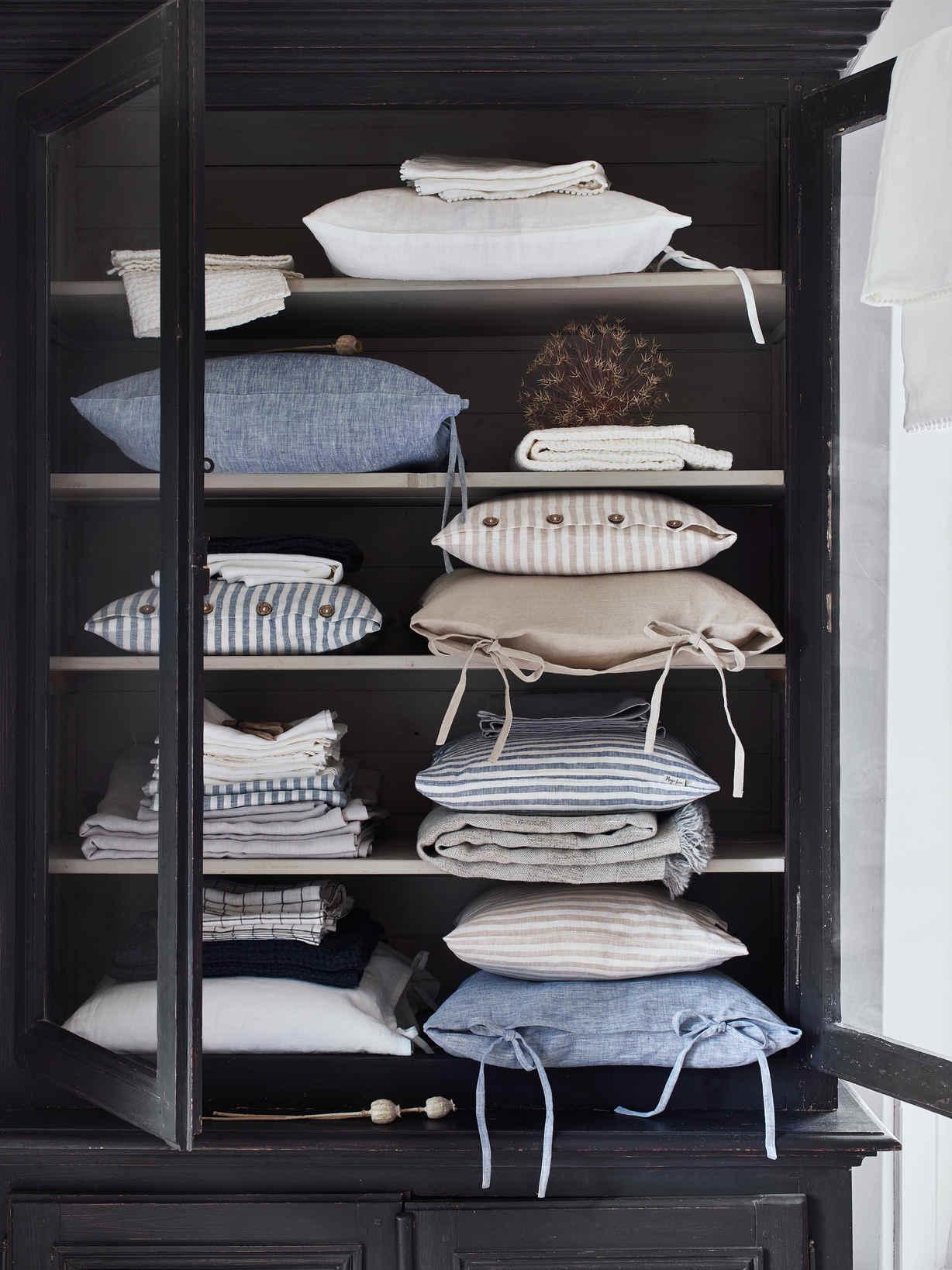 Natural Stripe Linen Cushion Covers UK Soft Cushion Covers