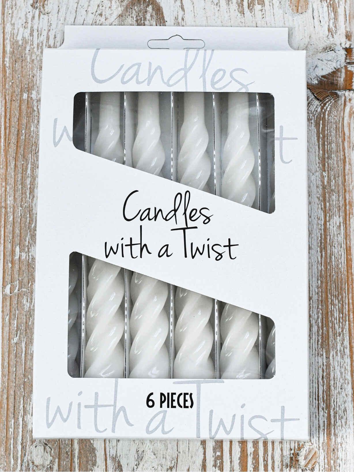 White Spiral Dinner Candles White Dinner Candles Dinner Candles UK