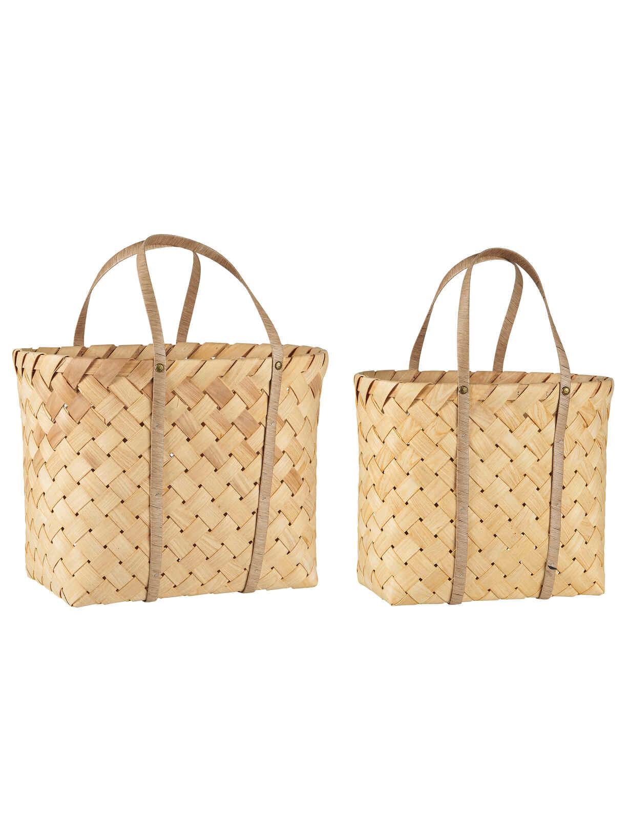 Woven Basket Bag Set