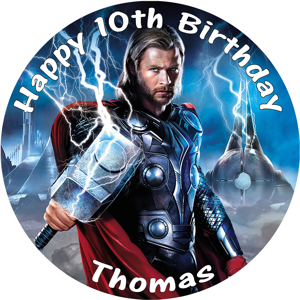 Buy Round-Shaped Thor Poster Cake-Thrilling Thor