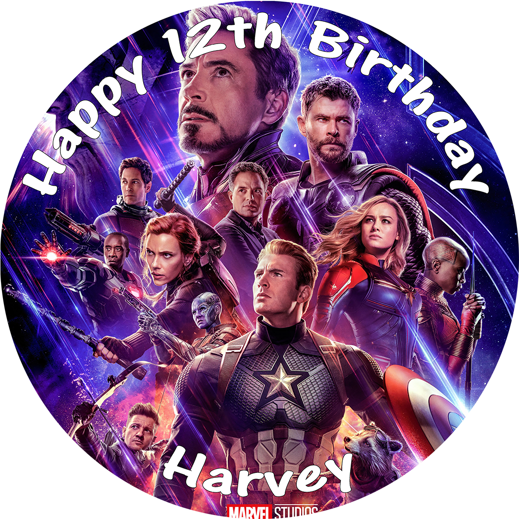 Avengers Endgame Edible Icing Cupcake Toppers x 15 - Kids Themed Party  Supplies | Character Parties Australia