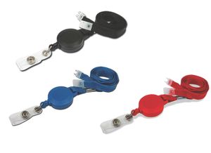 10mm plain lanyards with retractable reel- SKE Direct Sales