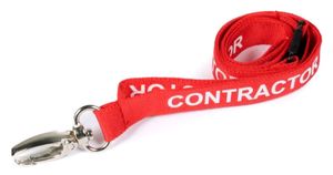 Light Red Contractor Lanyard- SKE Direct
