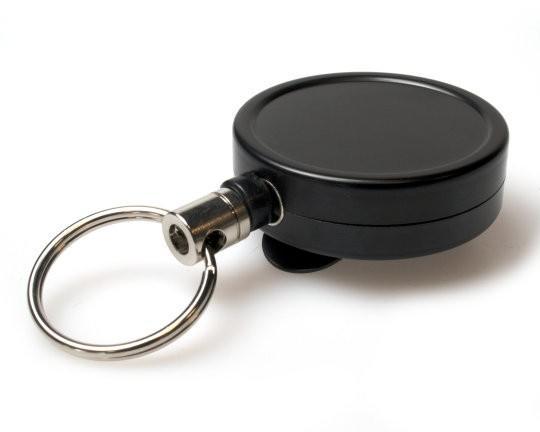 Heavy Duty Retractable Reel Key Ring Black - SKE Direct Sales