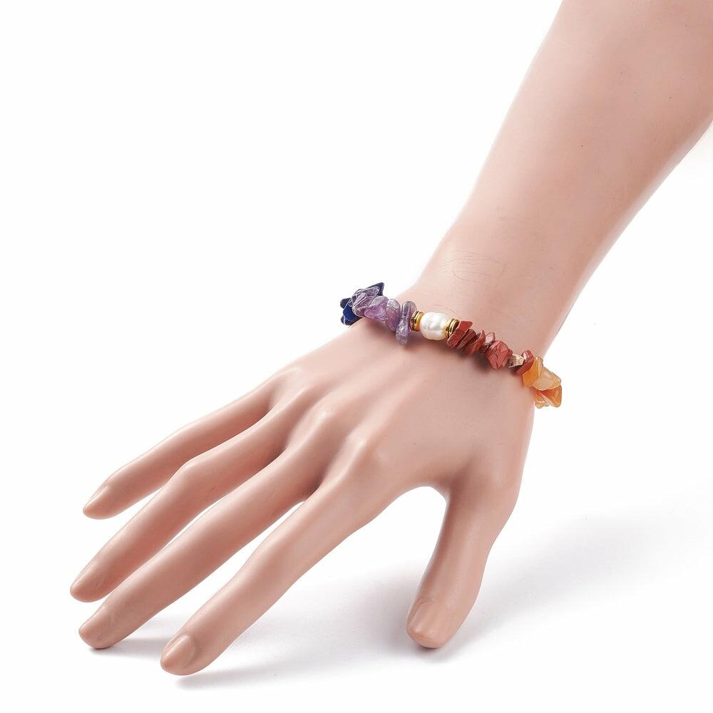 Double Rainbow | Natural Gemstone Chakra Balancing Diffuser Bracelet